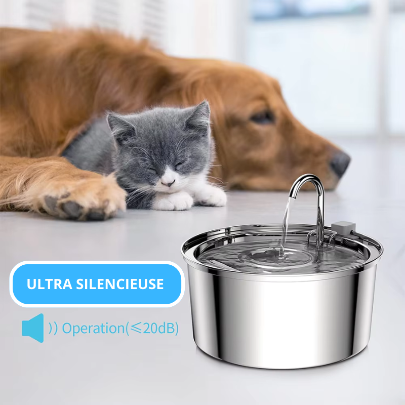 FONTAINE EN INOX AVEC ROBINET