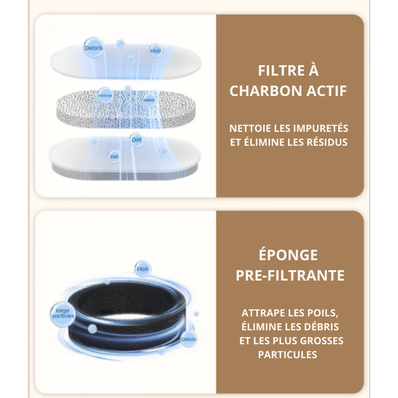 FONTAINE INOX OVALE AVEC ROBINET