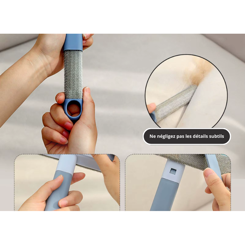 BROSSE ATTRAPE POILS 2 EN 1