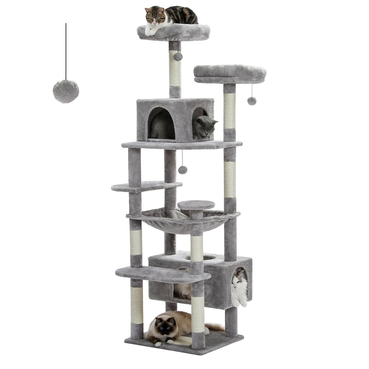 ARBRE À CHAT 5 ÉTAGES + HAMAC
