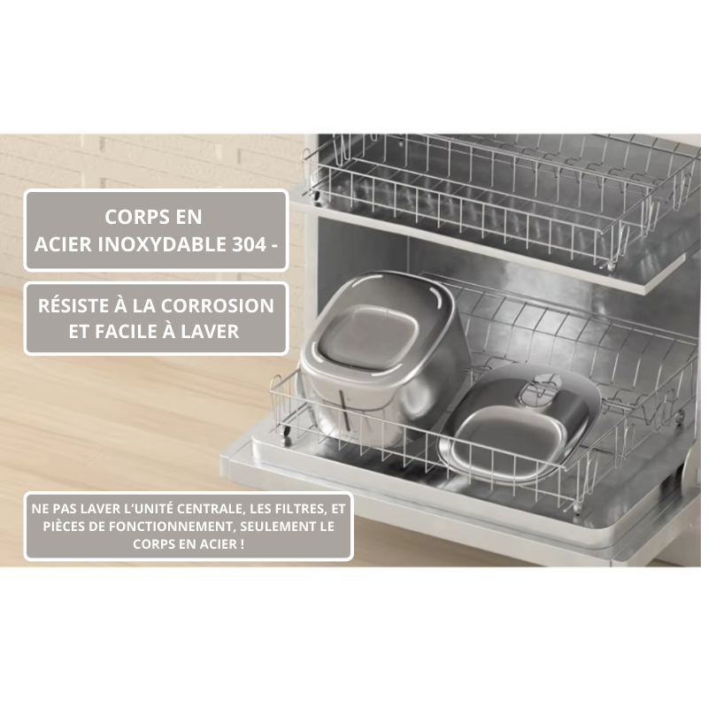 FONTAINE D'EAU INOX SANS FIL