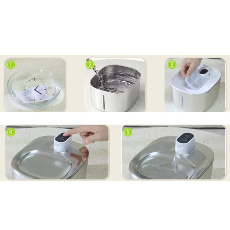 FONTAINE D'EAU INOX SANS FIL