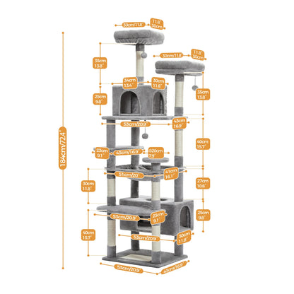 ARBRE À CHAT 5 ÉTAGES + HAMAC