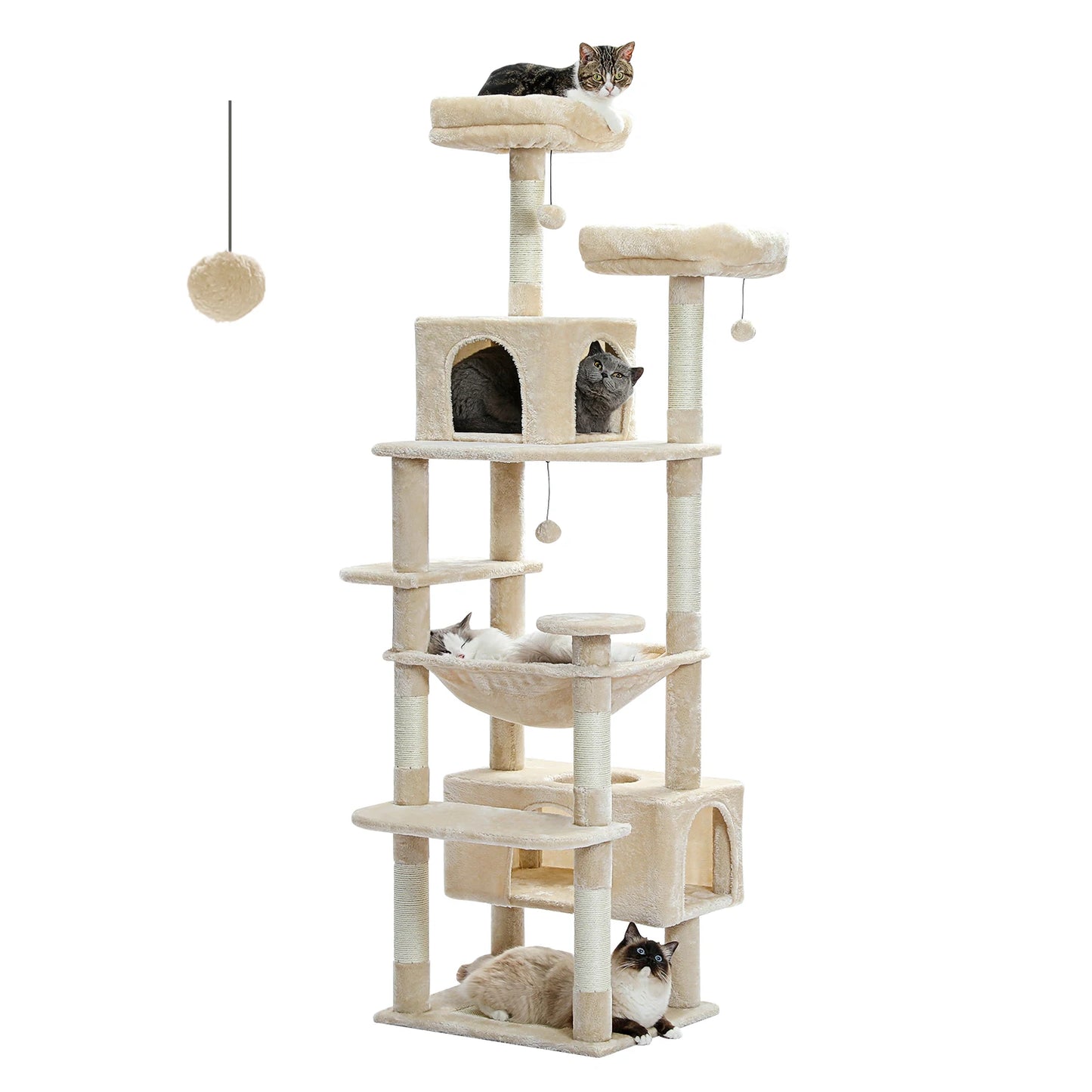 ARBRE À CHAT 5 ÉTAGES + HAMAC