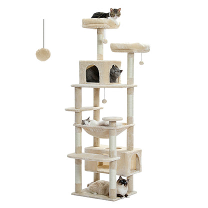 ARBRE À CHAT 5 ÉTAGES + HAMAC